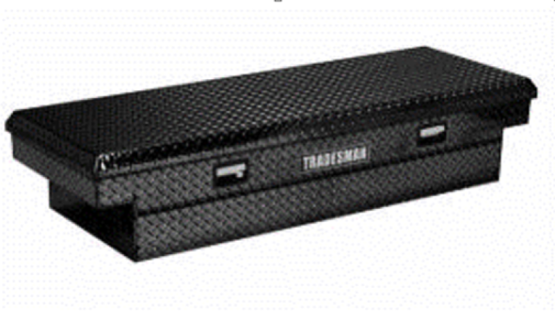 TRADESMAN Aluminum Economy Cross Bed Truck Tool Box (60in./Front Opening) - Black