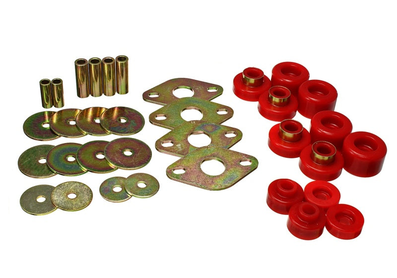 ENERGY SUSPENSION 01-04 Toyota Tacoma Prerunner Body Mount Bushing Set - Red