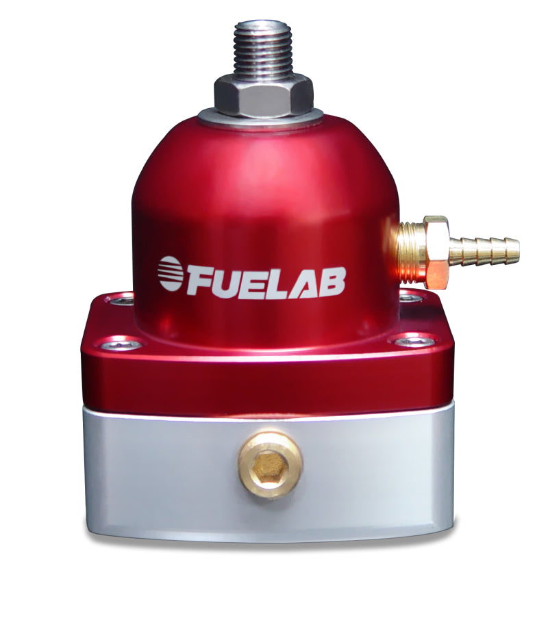 FUELAB 545 TBI Adjustable Mini FPR In-Line 10-25 PSI (1) -6AN In (1) -6AN Return - Red