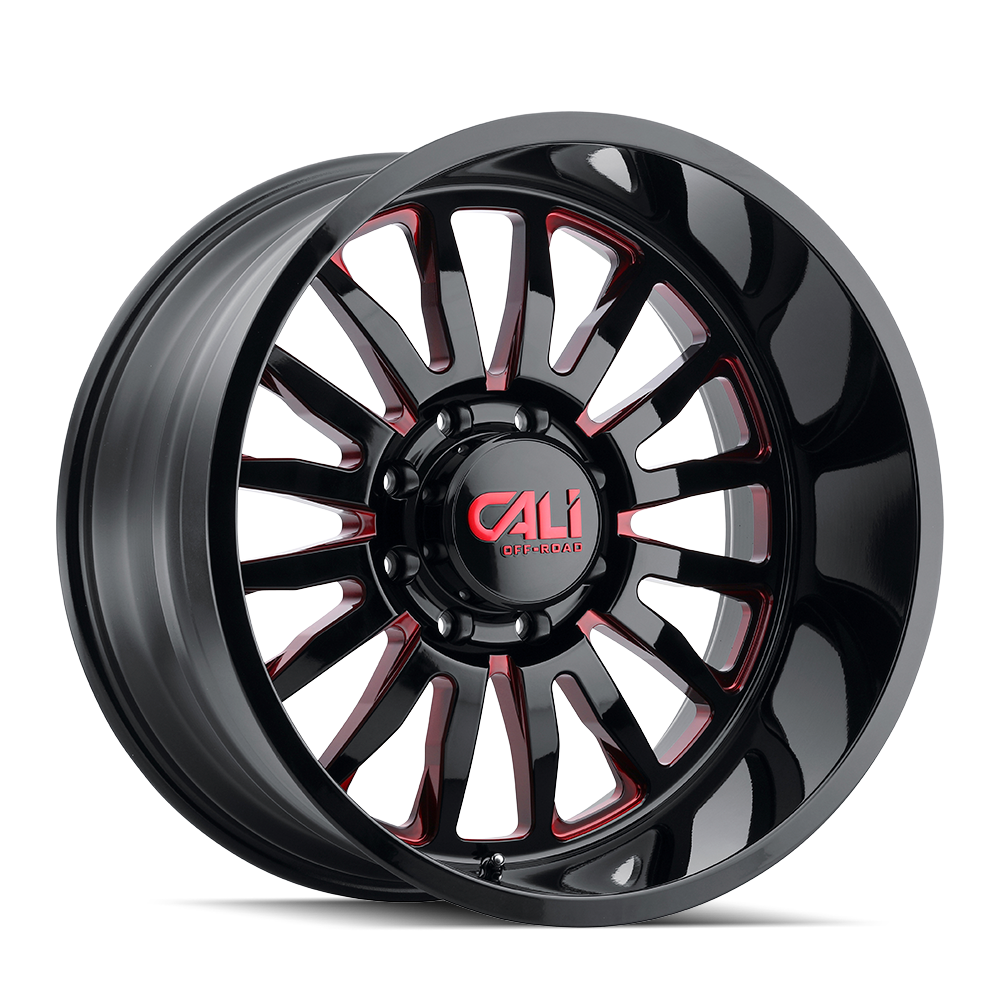 CALI OFF-ROAD SUMMIT (9110) GLOSS BLACK MILLED PRISM RED