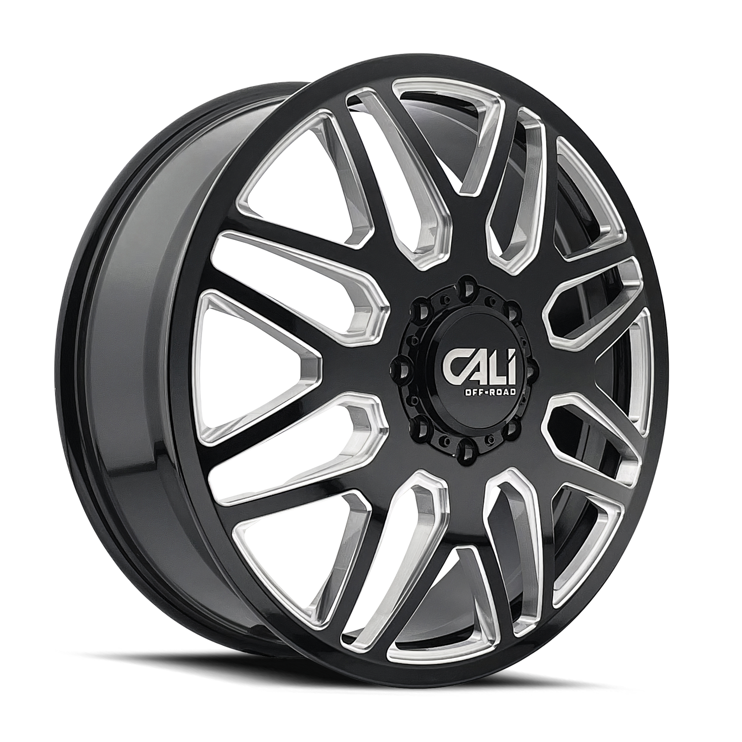 CALI OFF-ROAD INVADER DUALLY (9115D) GLOSS BLACK MILLED Front