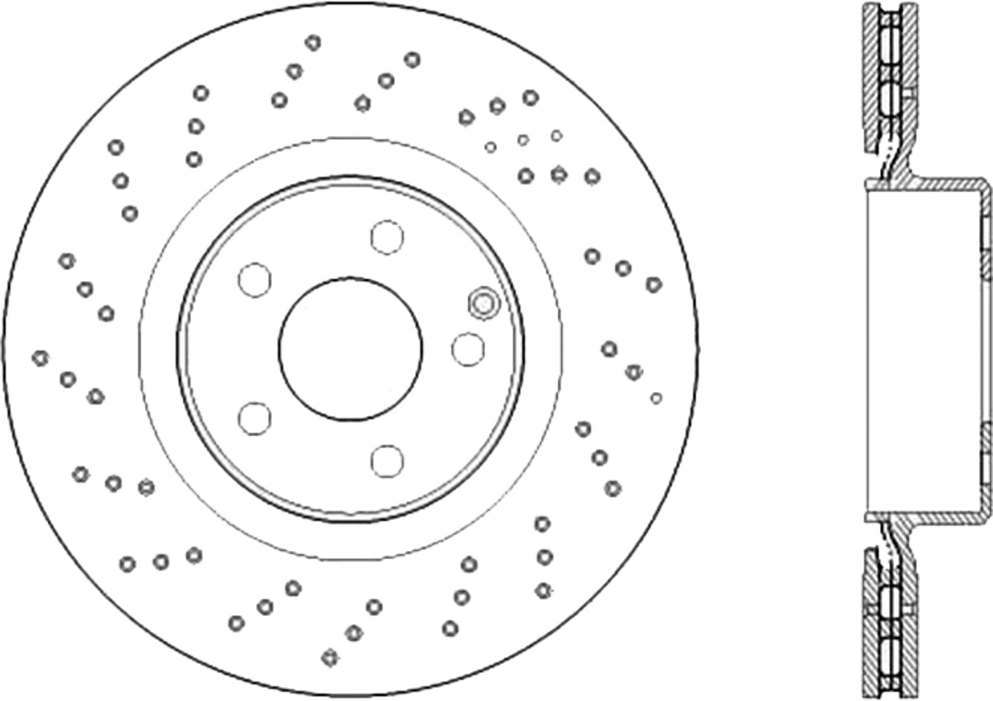 CENTRIC Premium OE Design Drille d Brake Rotor