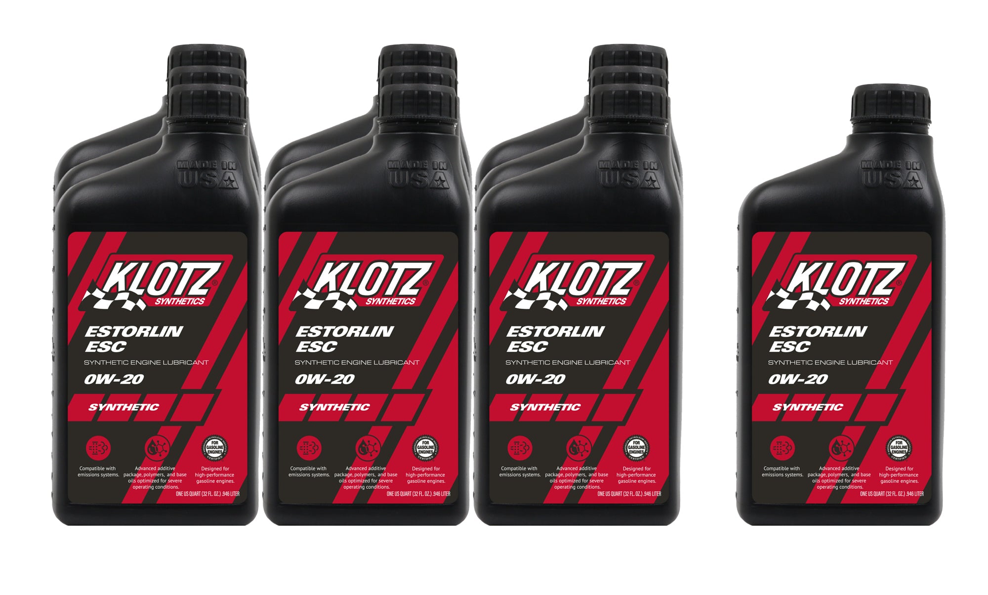 KLOTZ SYNTHETIC LUBRICANTS Estorlin ESC 0W-20 Case 1 Quart