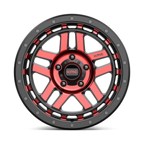 KMC KM540 RECON Gloss Black Machined With Red Tint