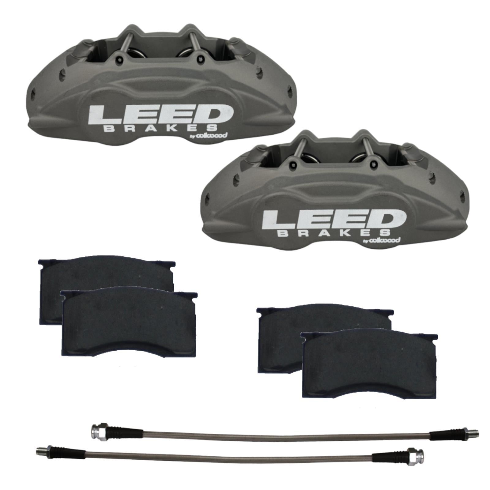 LEED BRAKES 64-67 Mustang Brake Caliper/Pad Kit Anodized