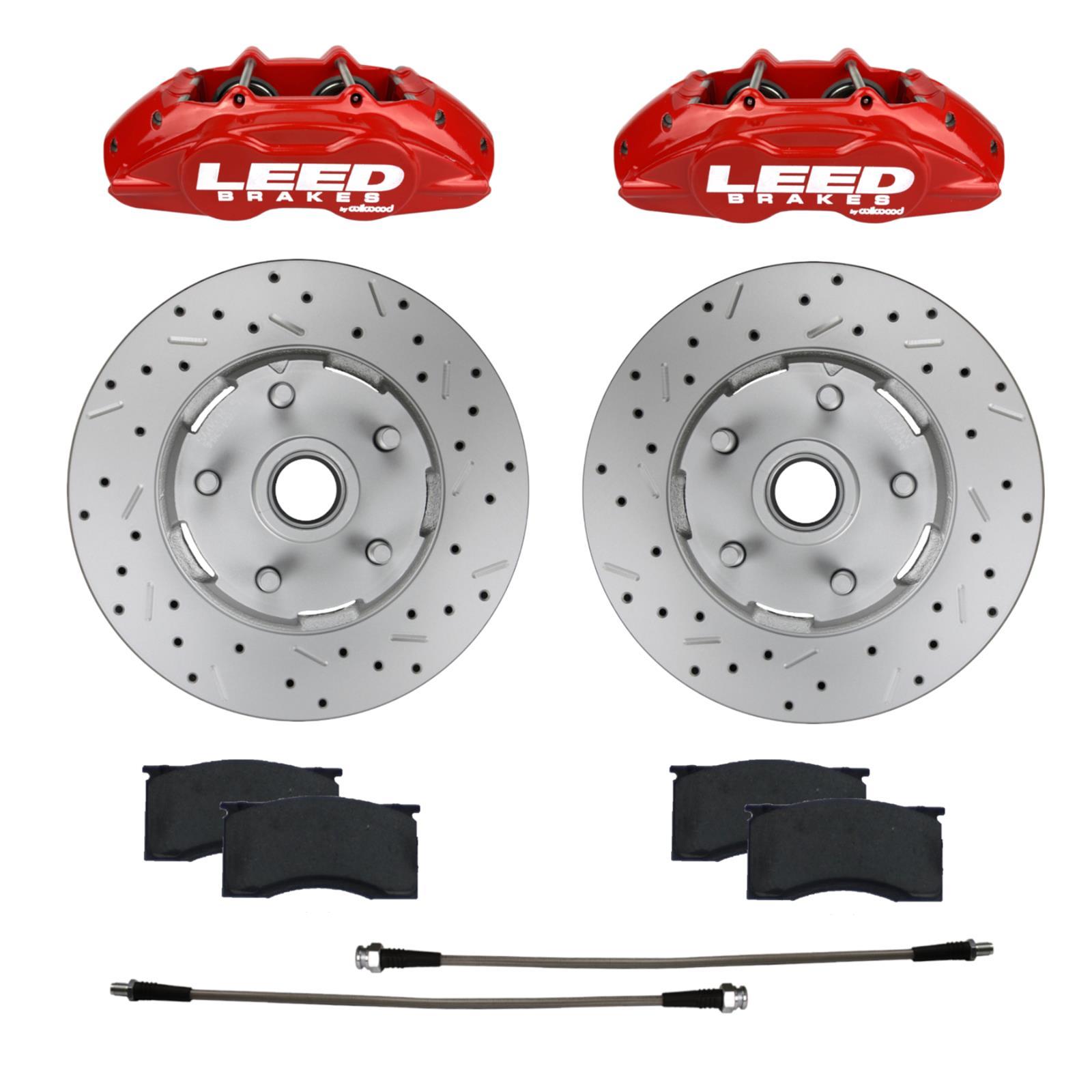 LEED BRAKES 64-67 Mustang Brake Caliper/Pad/Rotor Kit