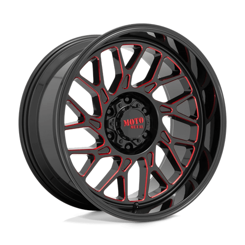 MOTO METAL MO805 Gloss Black Milled With Red Tint