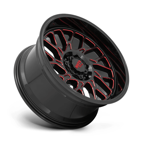 MOTO METAL MO805 Gloss Black Milled With Red Tint