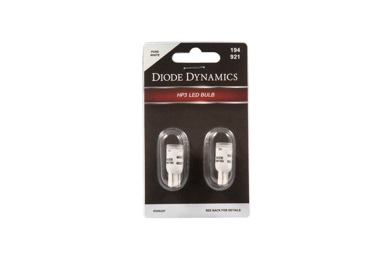 DIODE DYNAMICS 194 LED Bulb HP3 LED Pure - White Short (Pair)