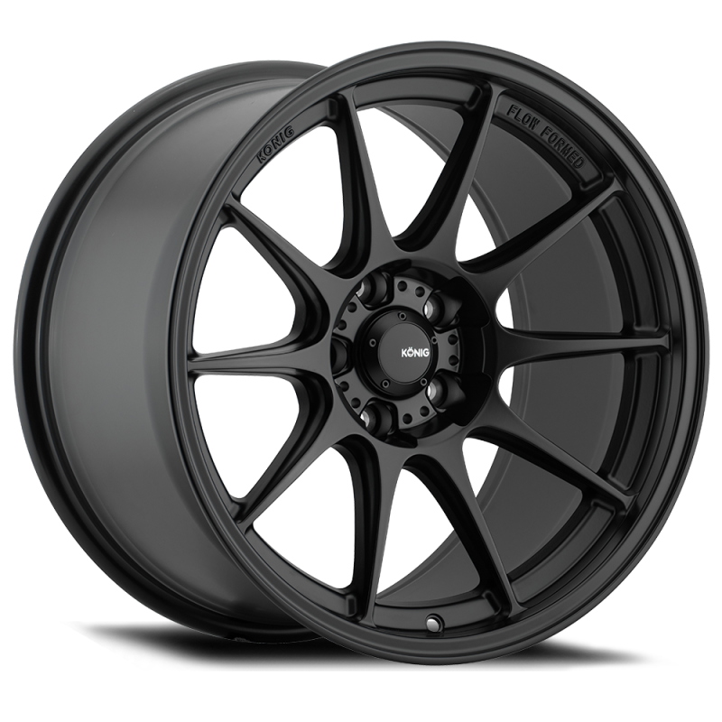 KONIG Dekagram 15x9 4x100 ET35 Semi-Matte Black