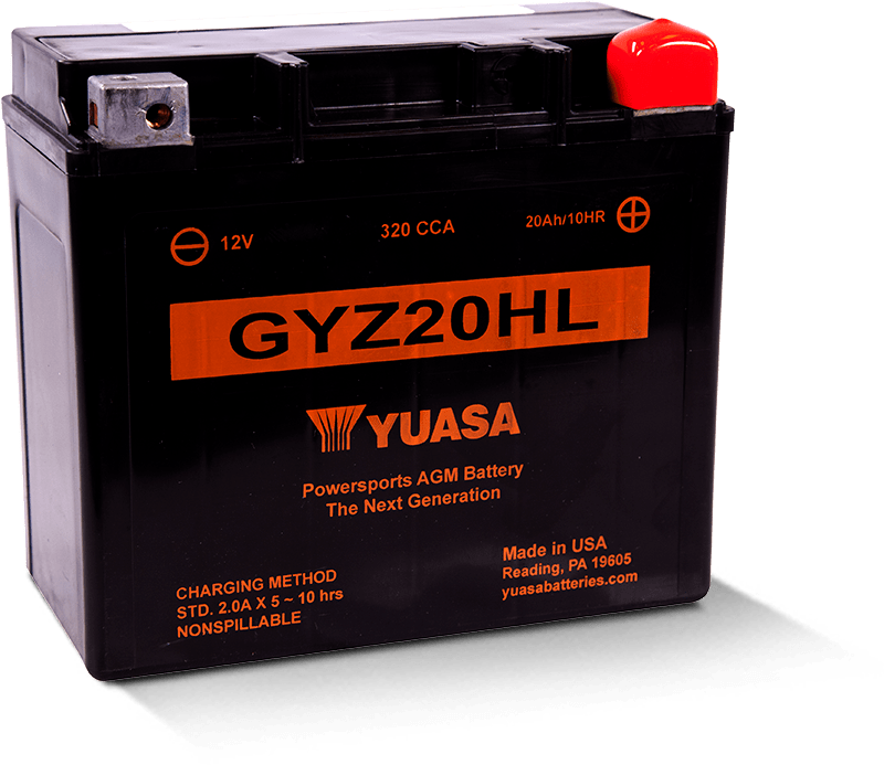 YUASA GYZ20HL High Performance Maintenance Free AGM 12 Volt Battery