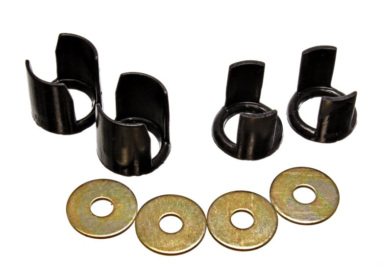 ENERGY SUSPENSION 89-94 Nissan 240SX (S13) Black Rear Subframe Insert Set - a supplement to the subf