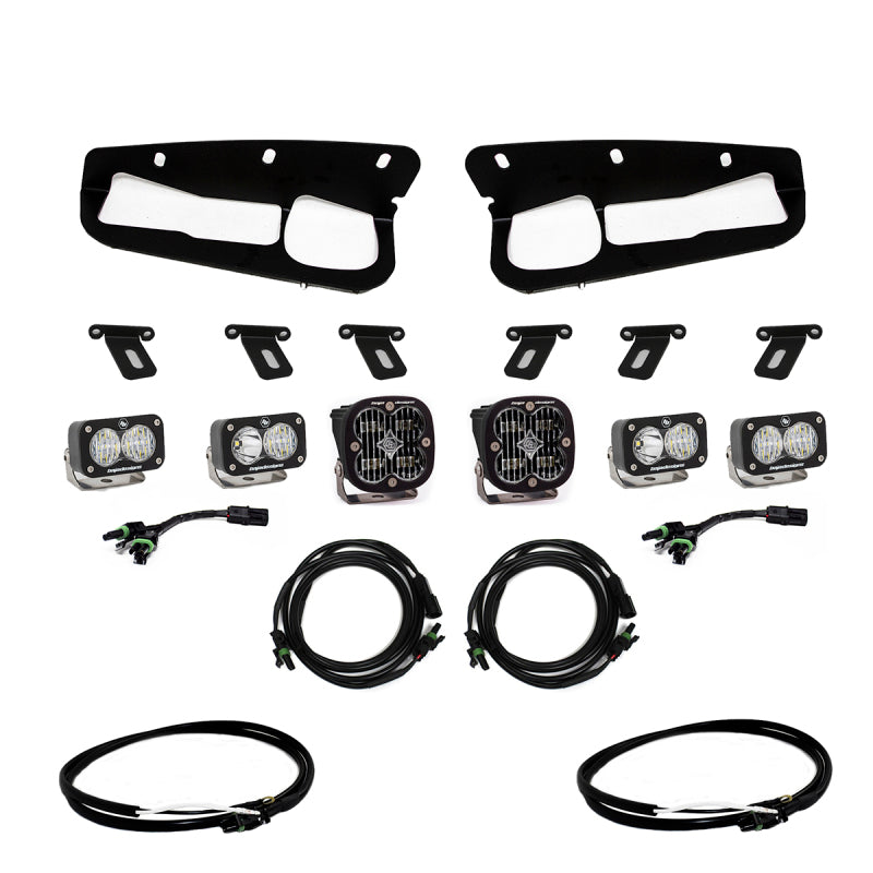 BAJA DESIGNS 2021+ Ford Bronco Clear SAE Fog Pocket Kit w/Upfitter