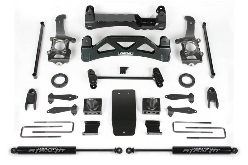 FABTECH 04-08 Ford F150 4WD V8 Only 6in Basic Sys w/Frt Shk Extns & Stealth Rr