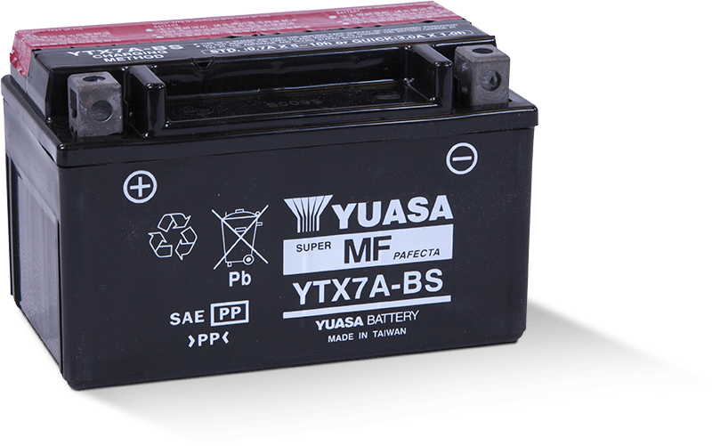 YUASA YTX7A-BS Maintenance Free AGM 12 Volt Battery (Bottle Supplied)