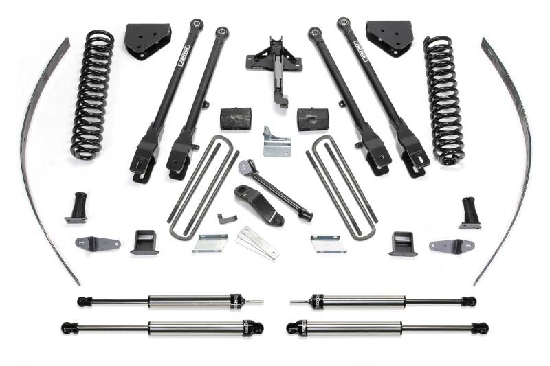 FABTECH 08-16 Ford F250 4WD w/Factory Overload 8in 4Link Sys w/Coils & Dlss Shks