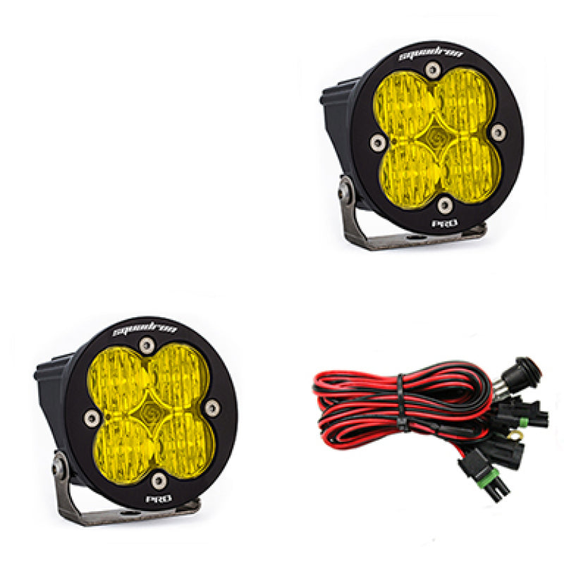 BAJA DESIGNS Squadron R Pro Wide Cornering Pair LED Light Pods - Amber