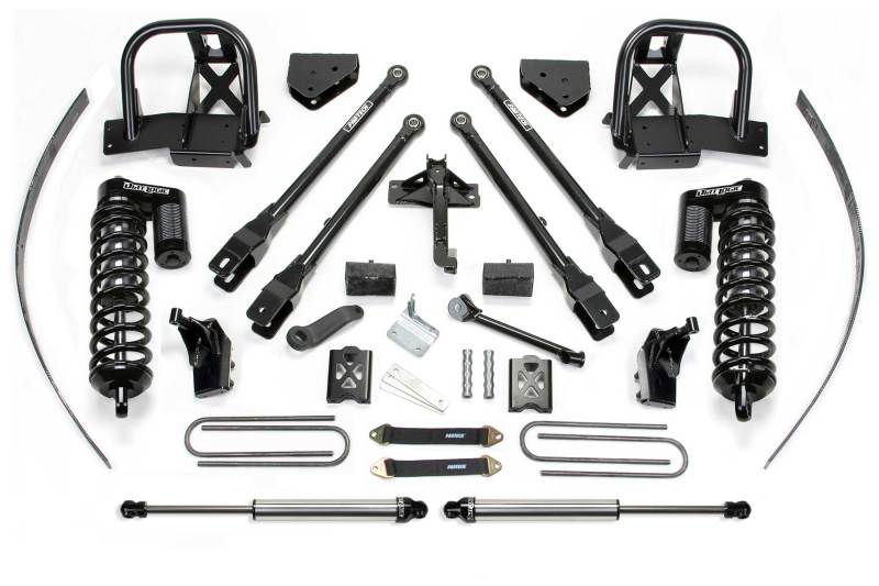 FABTECH 08-10 Ford F250 4WD w/o Factory Overload 8in 4Link Sys w/Dlss 4.0 C/O & Rr Dlss