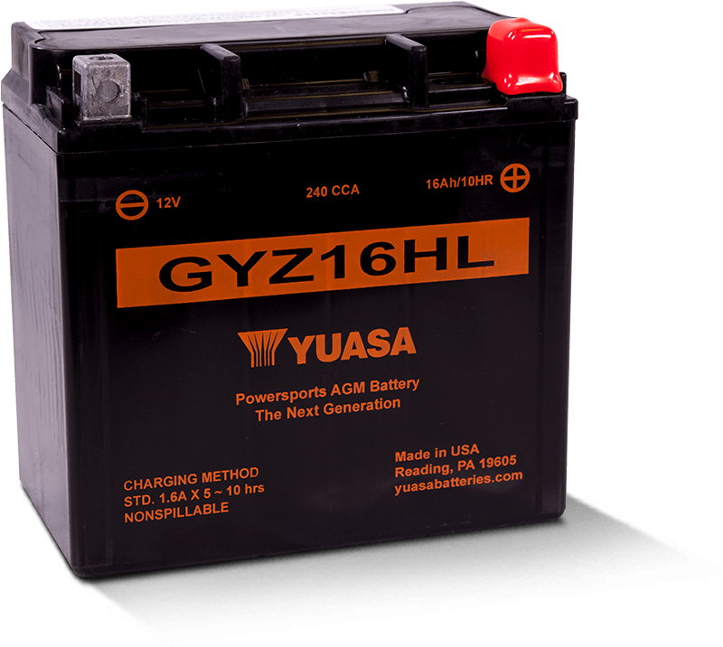 YUASA GYZ16HL High Performance Maintenance Free AGM 12 Volt Battery