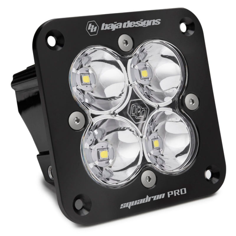 BAJA DESIGNS Squadron Pro Work/Scene Pattern Black Flush Mount LED Light Pod - Clear