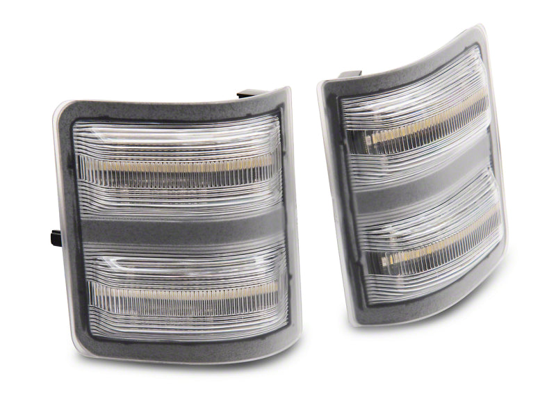 RAXIOM 11-16 Ford F-250/F-350 Super Duty Axial LED SEQL Switchback Side Mirror Marker Lamps- Clear