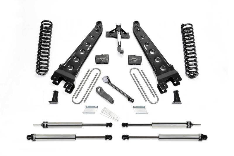 FABTECH 17-21 Ford F250/F350 4WD Gas 4in Rad Arm Sys w/Coils & Dlss Shks