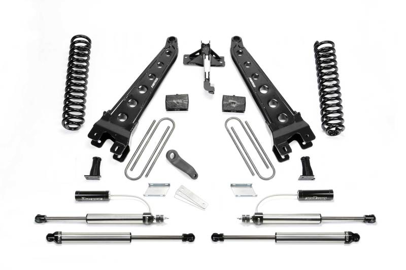 FABTECH 17-21 Ford F250/350 4WD Diesel 6in Rad Arm Sys w/Coils & 2.25 Dl Resi Frt & Dl Rr Shks