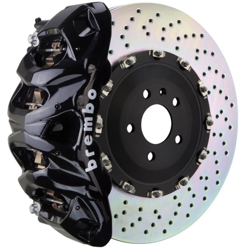 BREMBO 09-16 Panamera/S/4S/Turbo Front GT BBK 8 Piston Cast 412x38 2pc Rotor Drilled-Black