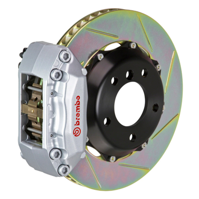 BREMBO 05-10 Jetta Fr GT BBK 4Pist Cast 2pc 328x28 2pc Rotor Slotted Type1-Silver