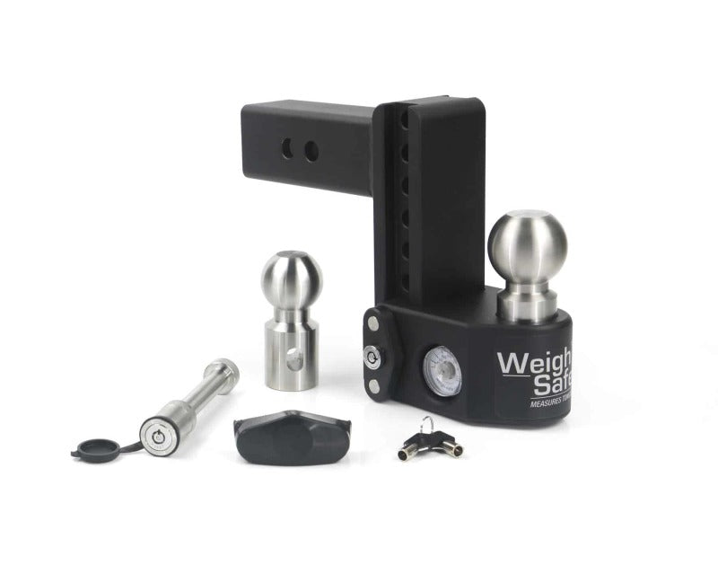 WEIGH SAFE 6in Drop Hitch w/Built-in Scale & 2.5in Shank (10K/22K GTWR) w/WS05 - Steel