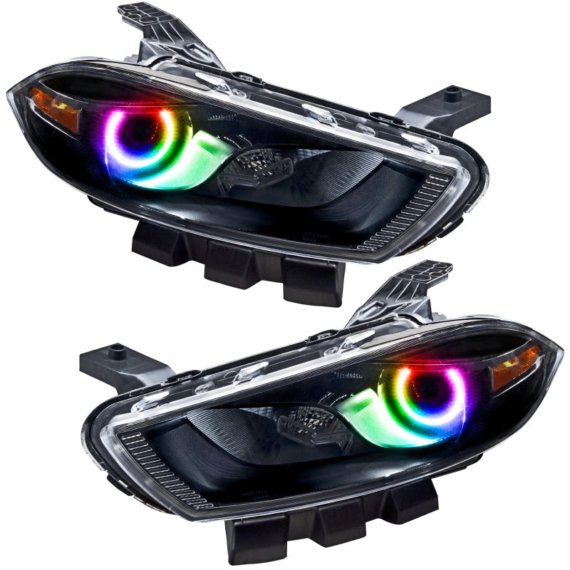 ORACLE 13-14 Dodge Dart (HID Style) SMD HL - Black - ColorSHIFT w/ 2.0 Controller SEE WARRANTY