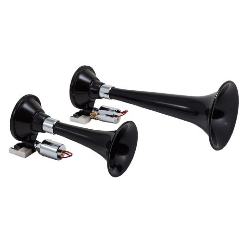 KLEINN Black Dual Horn/ 13In/8In - High Impact ABS Trumpet/ Zinc Alloy Base