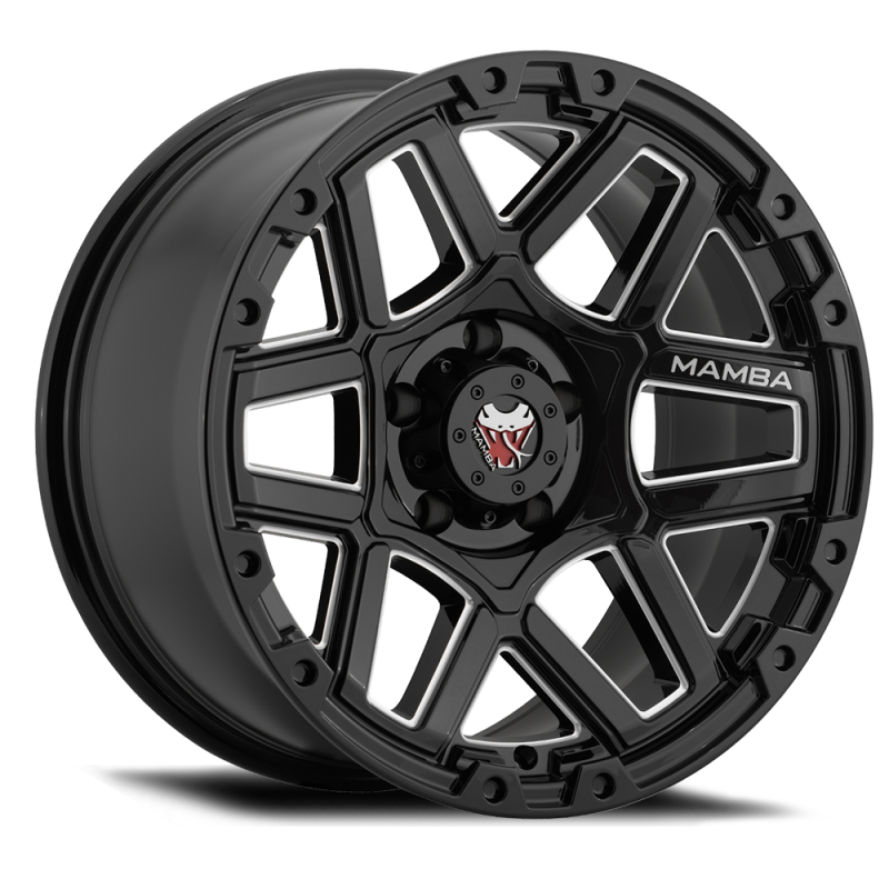 MAMBA M23 17x9 5x139.7 ET12 Gloss Black w/ Machined Ball Cut