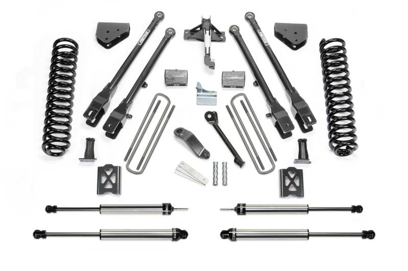 FABTECH 05-07 Ford F250 4WD w/o Factory Overload 6in 4Link Sys w/Coils & Dlss Sh Ks