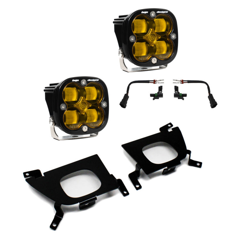 BAJA DESIGNS 2019+ Chevy Silverado 1500/2500/2500 HD SAE Amber Fog Pocket Kit