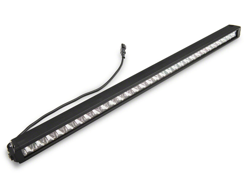 RAXIOM 18-23 Jeep Wrangler JL Axial Series 30-In Single Row LED Light Bar w/ Hood Mounting Brackets