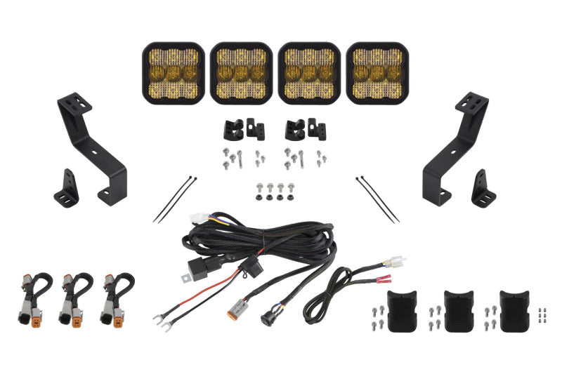 DIODE DYNAMICS SS5 Grille CrossLink Lightbar Kit for 2019-Present Ram - Sport Yellow Combo