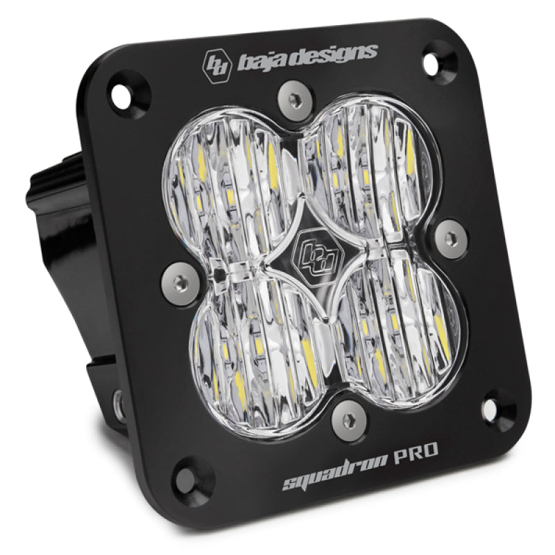 BAJA DESIGNS Squadron Pro Black Wide Cornering Pattern Flush Mount LED Light Pod - Black