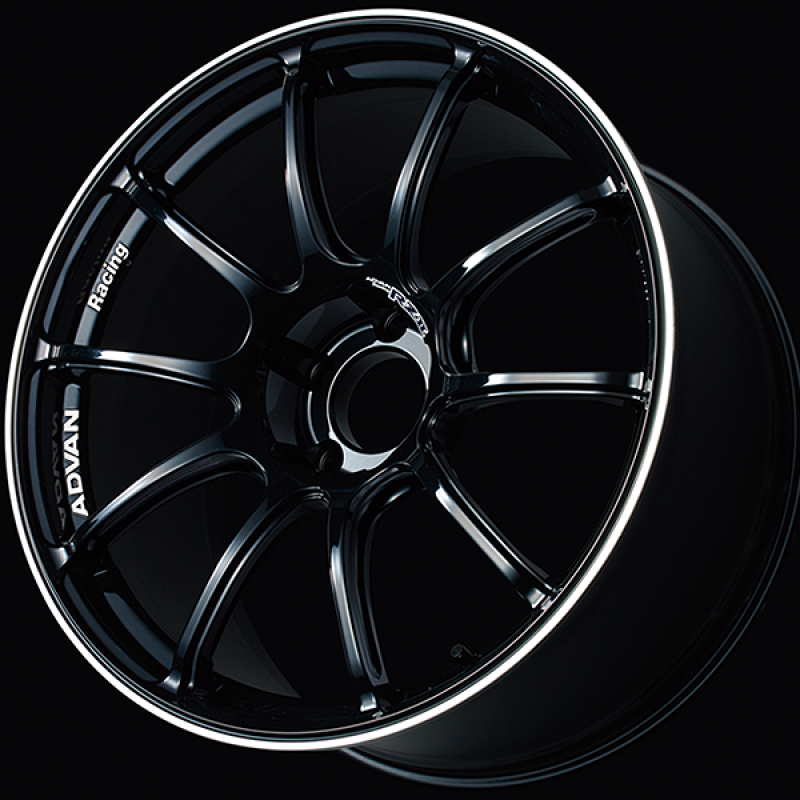 ADVAN RZII 17x7.5 +38 4-100 Racing Gloss Black Wheel