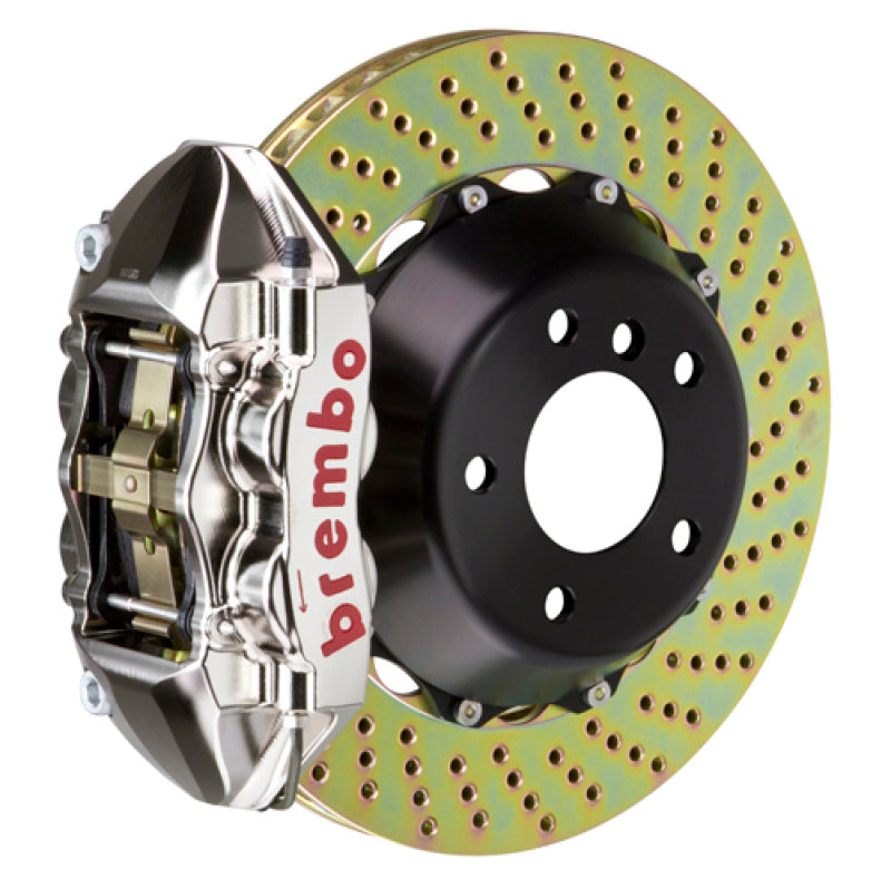 BREMBO 05-10 Jetta GLI Front GTR BBK 4 Piston Billet 365x29 2pc Rotor Drilled-Nickel