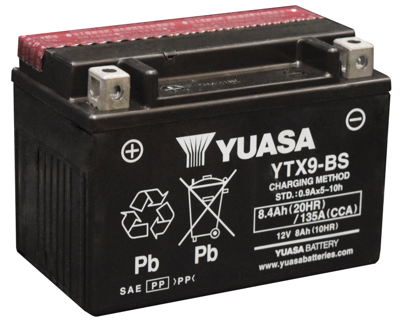 YUASA YTX9-BS Maintenance Free AGM 12 Volt Battery (Bottle Supplied)