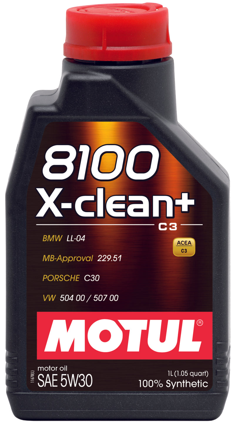 Motul 1L Synthetic Engine Oil 8100 5W30 X-CLEAN - Case of 12