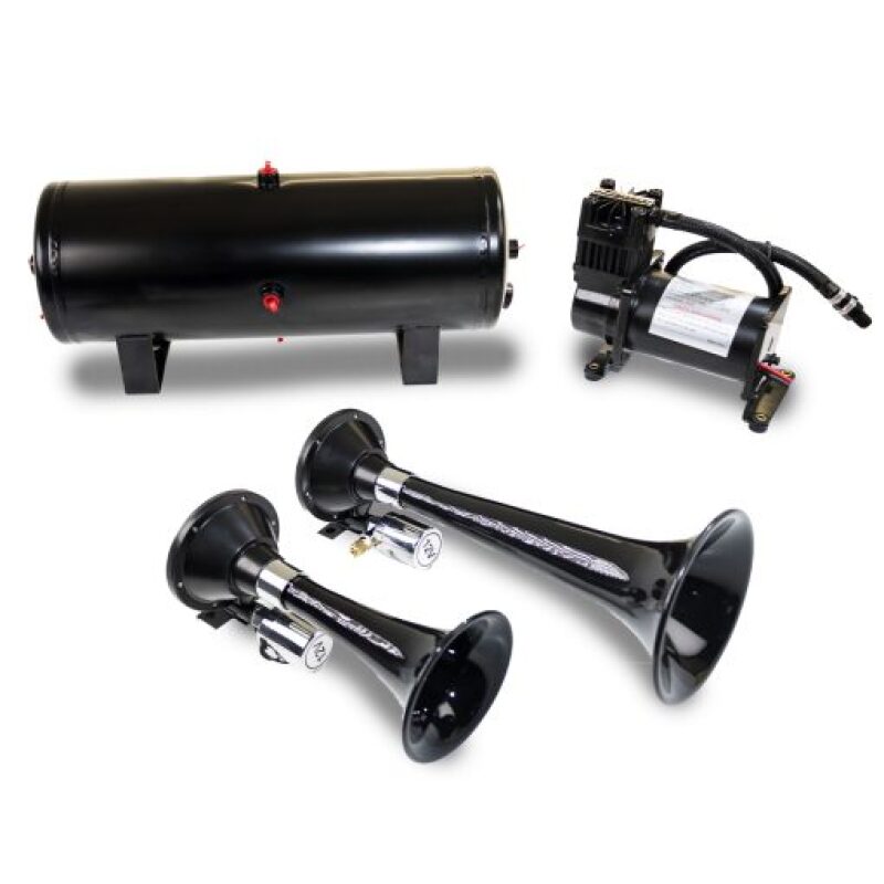 KLEINN Dual Black Horn Kit w/ 150 PSI Air Compressor / 1.5 gal Air Tank