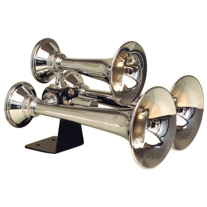 KLEINN Chrome Triple Horn/ 13.5In/11.75In/8.5In - Chrome-Plated Spun Copper