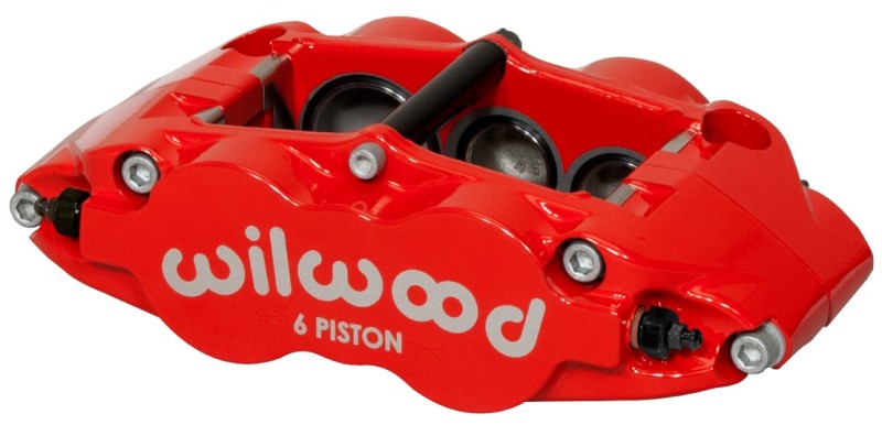 WILWOOD Caliper-Forged Narrow Superlite 6R-R/H 1.75/1.25/1.25in Pistons 1.10in Rotor - Red