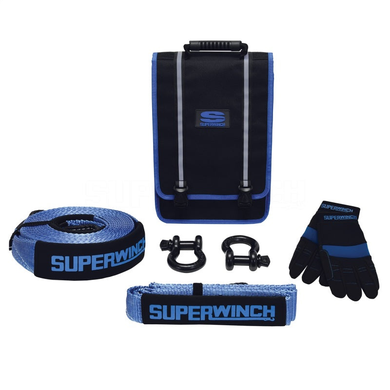 SUPERWINCH Getaway Recovery Kit (Incl. Bow Shackles/Tree Trunk Protec/Recovery Strap/Gloves/Bag)