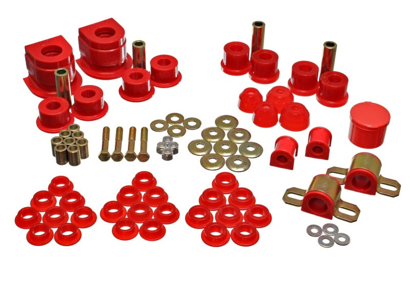 ENERGY SUSPENSION 86-91 Mazda RX7 Red Hyper-Flex Master Bushing Set