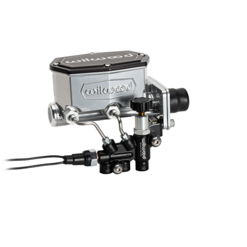 WILWOOD Compact Tandem Master Cylinder w/ Combination Valve 1-1/8in Bore - Chrome