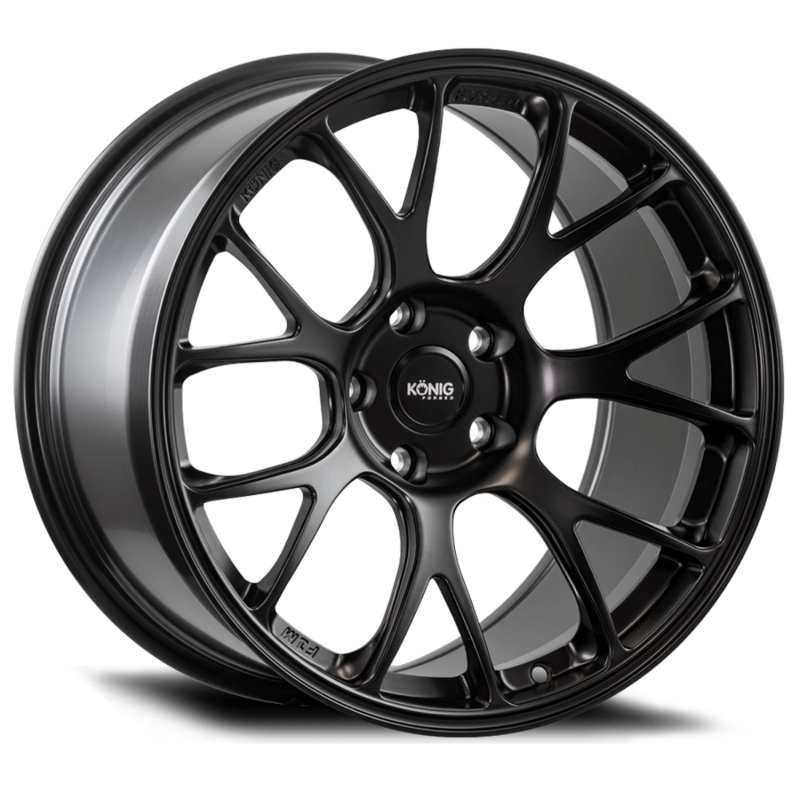 KONIG Forged F1M 19X12.5 5X120.65 ET56 Satin Black Knurled Bead