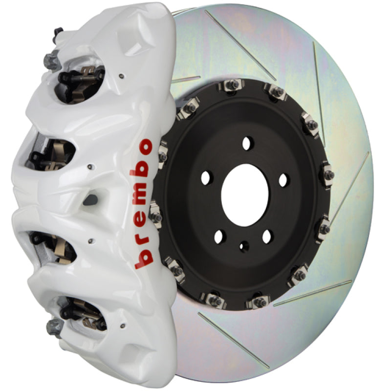 BREMBO 10-14 F150 SVT Raptor Front GT BBK 8 Piston Cast 412x38 2pc Rotor Slotted Type-1- White